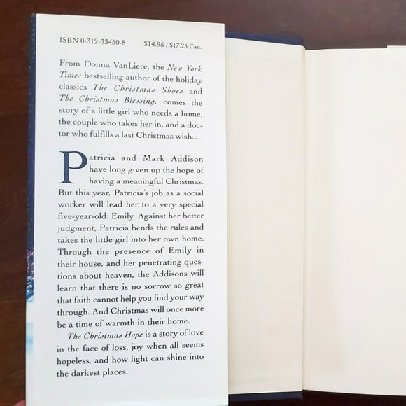 The Christmas Hope by Donna VanLiere Hardcover Book - 2005 Fiction Religious - Picture 5 of 7